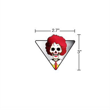 R. McDeath Fast Food Skull Sticker, Eat Fast Die Young, 3x3" - 2