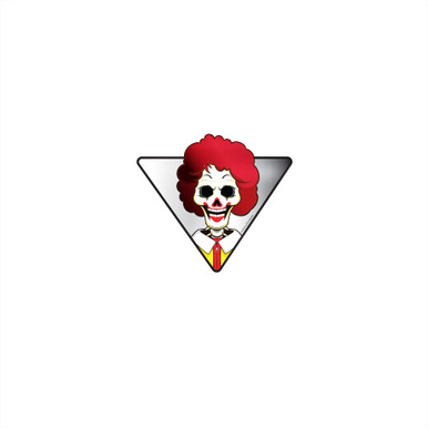 R. McDeath Fast Food Skull Sticker, Eat Fast Die Young, 3x3" - 1