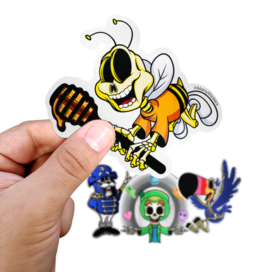 Buzzsaw Bee Cereal Killers Cereal Mascots, 3.25x3" - 3