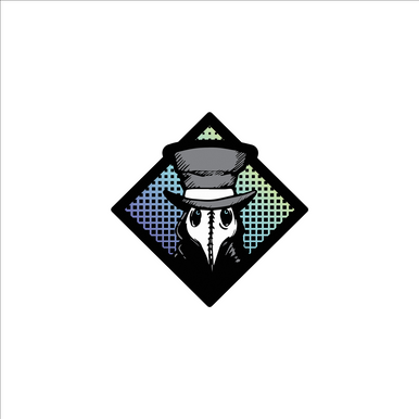 Gothic Celestial Holographic Plague Doctor Sticker, 3" - 1