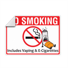 No Smoking Sign Cigarette Shocked 14x10