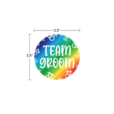 Team Groom Gender Symbol 20 Pack, 2.5x2.5" - 3