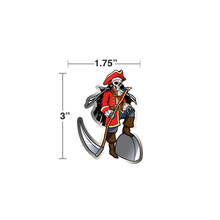 Metallic Capt'n Mortified Alkillholic Alcohol Mascot measurement size