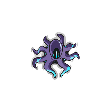 Valorant Inspired Omen Octopus, 3x3" - 1