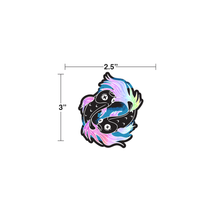 Twin Butterfly Koi Fish Holographic Stickers