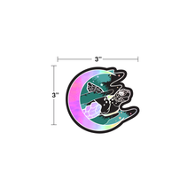 Holographic Sea Turtle in the Moon Sky Sticker
