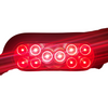 6'' Oval Red 10 LED Stop, Turn, Tail Light w/ 3 Prong Plug & Rubber Grommet