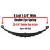 6 leaf double eye leaf spring 25.25" long eye to eye