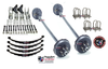 12k tandem axle trailer kit - 2) 6,000 lbs trailer axles with electric brakes 6 lug with springs u bolts and hanger kit