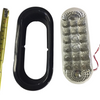 6" Oval Clear 20 LED Strobe, Turn, Back Up Reflex Light w/ Rubber Grommet 2 Wire Direct