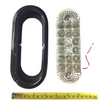 6" Oval Clear 20 LED Strobe, Turn, Back Up Reflex Light w/ Rubber Grommet 2 Wire Direct