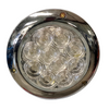 4" Round Clear 10 LED Reverse Back Up Surface Mount w/ Chrome Bezel & Direct Pigtail