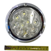 4" Round Clear 10 LED Reverse Back Up Surface Mount w/ Chrome Bezel & Direct Pigtail