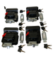 Chrome Cargo Trailer Door Lock w/ 4 Matching Keys TDL01C