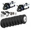 Dexter 24K Tandem 74"/46" Trailer Axle 17.5" 18Ply Super Single Tire Wheel Axle Kit
