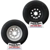 ST225/75R15 10-PLY RADIAL TRAILER TIRE WHEEL COMBO ON SILVER OR BLACK MOD WHEEL