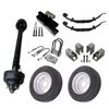 10k carter single axle tire wheel kit -175 silver singles 16ply tandem hanger kit 42