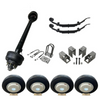 10,000 lb Carter Single Trailer Axle Tire Wheel Kit - 17.5" White Duals 10,000 lb Carter Single Trailer Axle Tire Wheel Kit - 17.5" White Duals