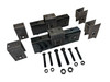 Tandem axle hanger kit for trailers with 2-1/2" slipper springs. 18-3/8" equalizers, center hangers, and bolts included for complete suspension setup.