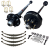 one brake and one idler trailer axle 8 lug complete kit to install - 14k gross