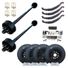 8k tandem trailer axle kit with 16" trailer tires and wheels 