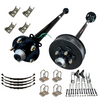 3.5K Tandem trailer axle kit with one brake axle - 5 lug dexter