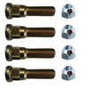 standard 1/2" trailer lug stud with standard lug nut