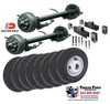 10k tandem axle trailer kit with 16 10ply tires wheels