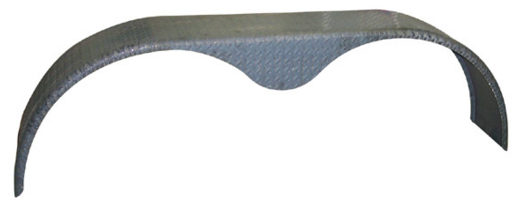 Tandem Tread Plate Round Tear Drop Fender 9"W x 72"L x 20.5"T Trailer