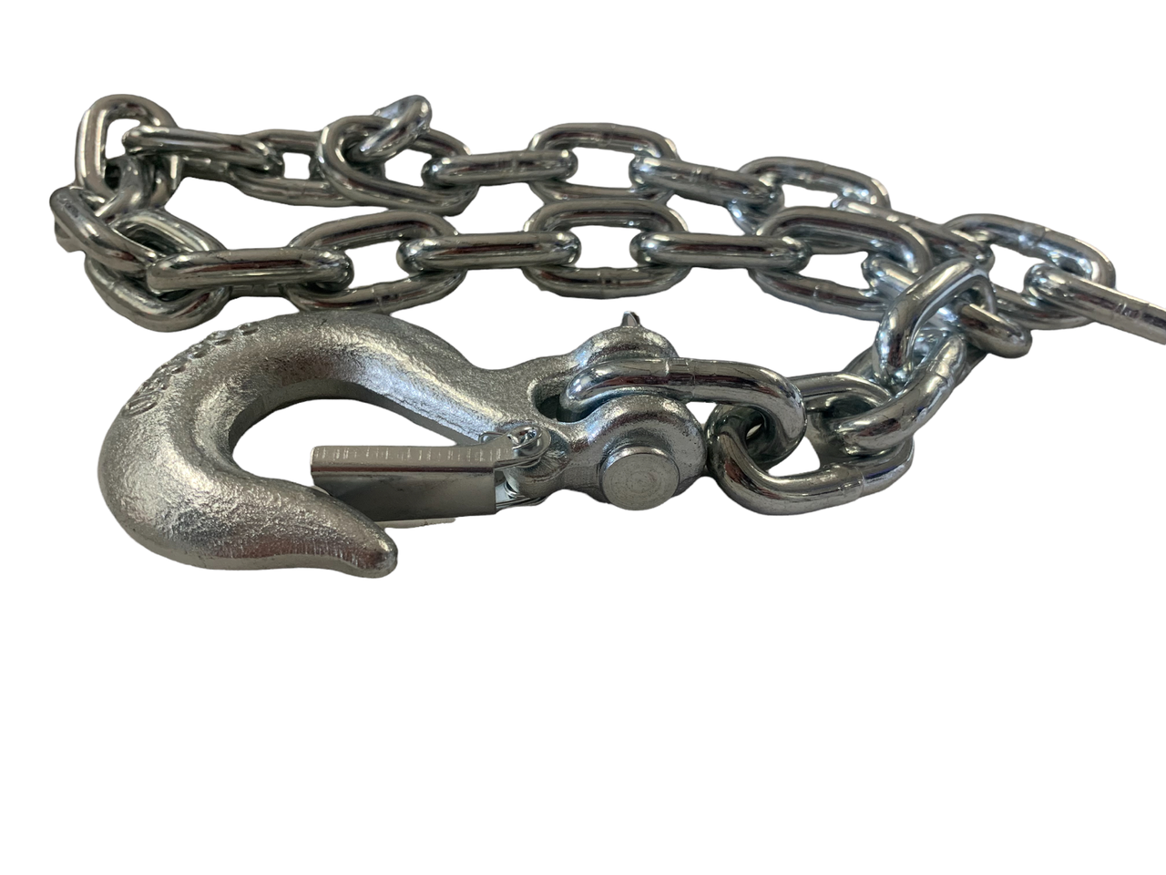 Shocker Gooseneck Replacement Safety Chain - One 42 Long 3/8 Chain with Clevis Hook & Latch - 1 Unit SH-GC