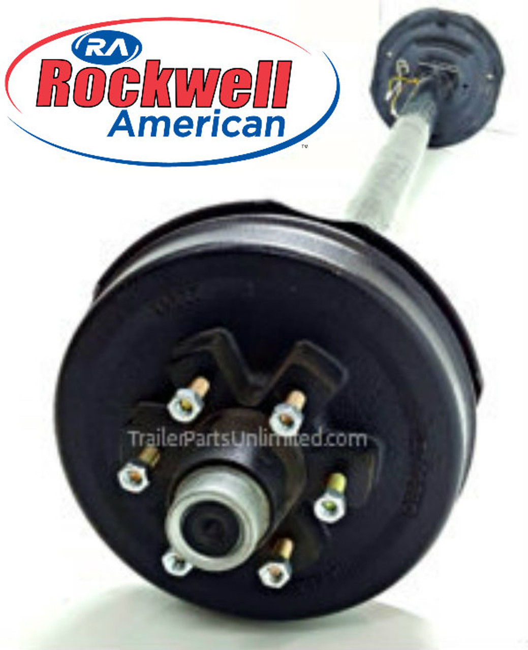 5.2k Rockwell Electric Brake Cambered Axle 6 Lug EZ Grease
