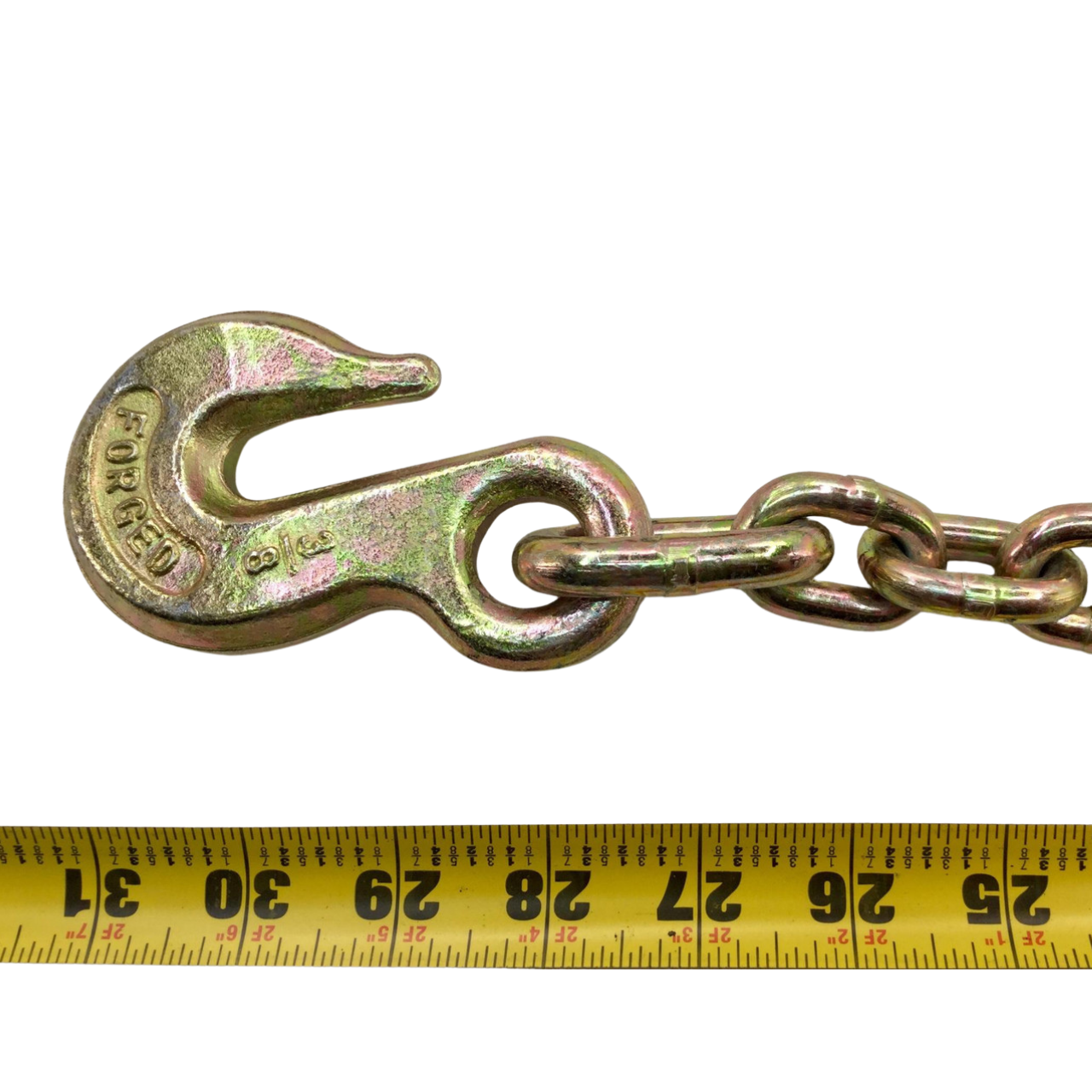 2" x 27' Ratchet Strap Assembly w/ Chain Anchor Long Wide Handle LCR227CA