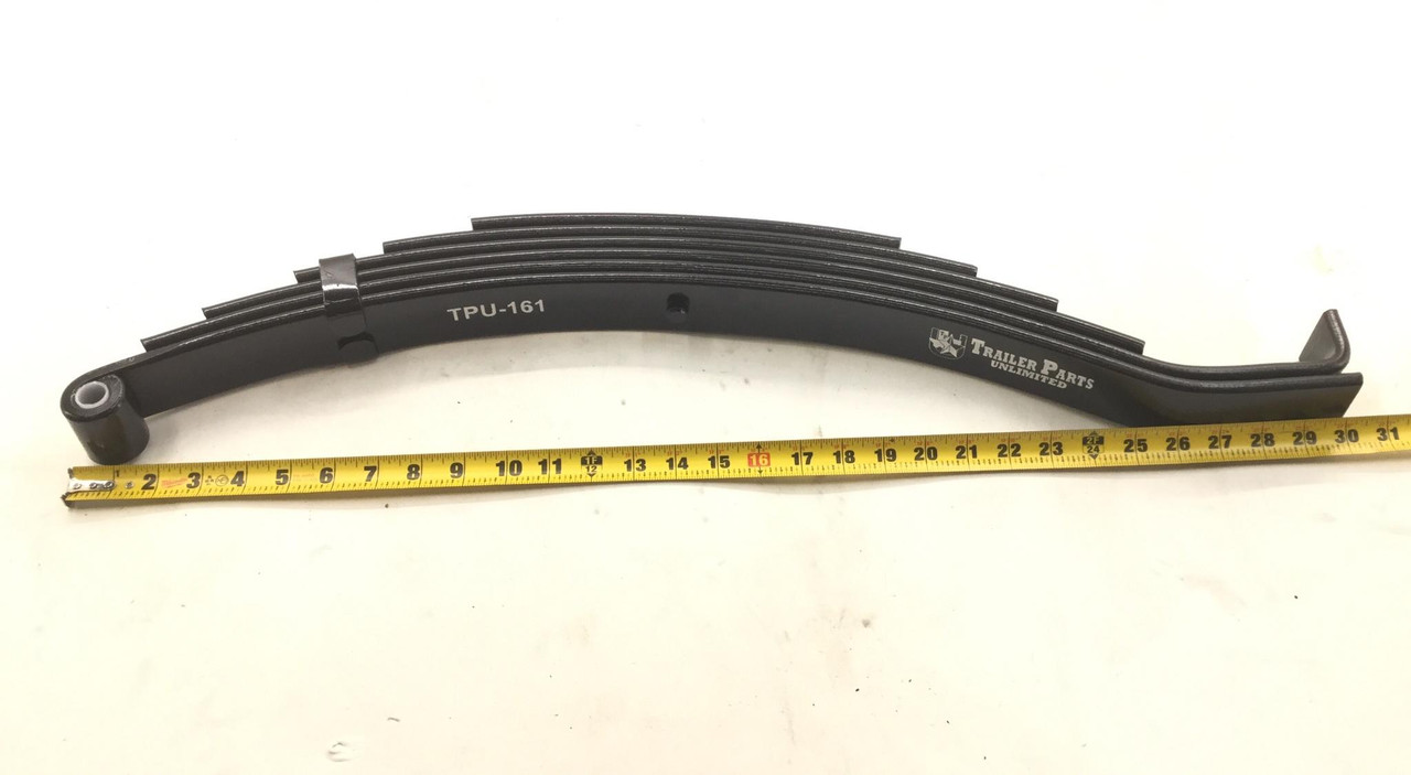 29 1/2" Hook Down Slipper Leaf Spring - 6 Leaves 2" Wide - 4,000 lbs. Capacity