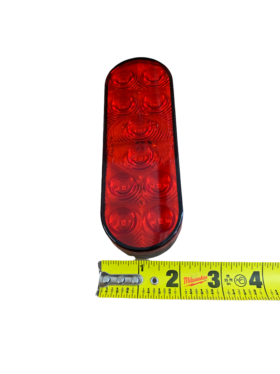 6'' Oval Red 10 LED Stop, Turn, Tail Light w/ 3 Prong Plug & Rubber Grommet (TPU5611)