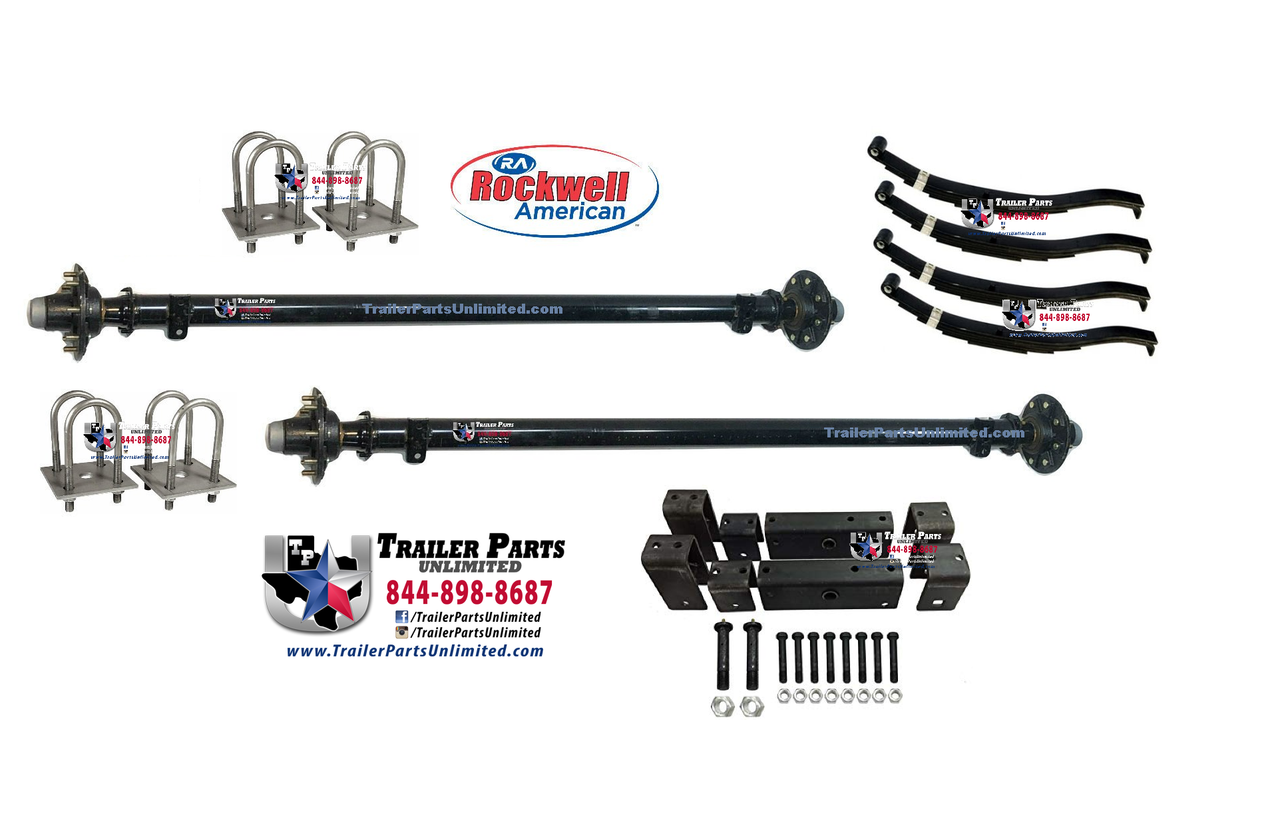 14k Rockwell Tandem Axle Trailer Kit 2 Idler Axles Trailer Parts