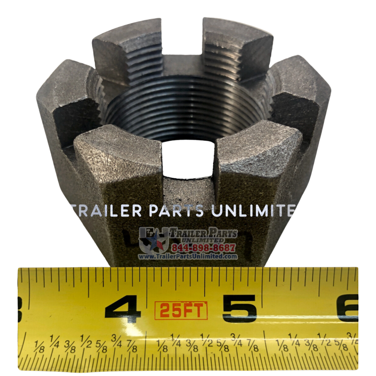 Trailer Spindle Castle Nut 1-3/4-12 6 Slot - 12k - 16k Axle Nut