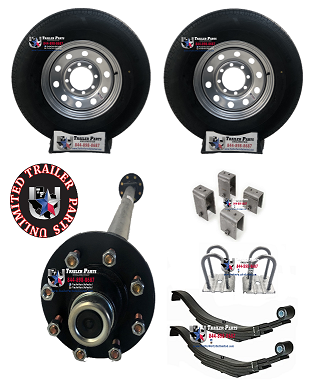 7k Idler TPU Axle Kit w/ 16" 10Ply Tires Silver Mod Wheels