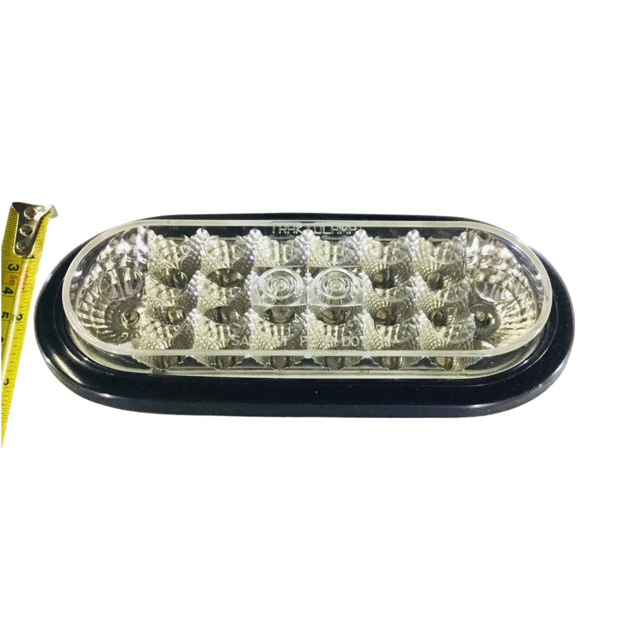 6" Oval Clear 20 LED Strobe, Turn, Back Up Reflex Light w/ Rubber