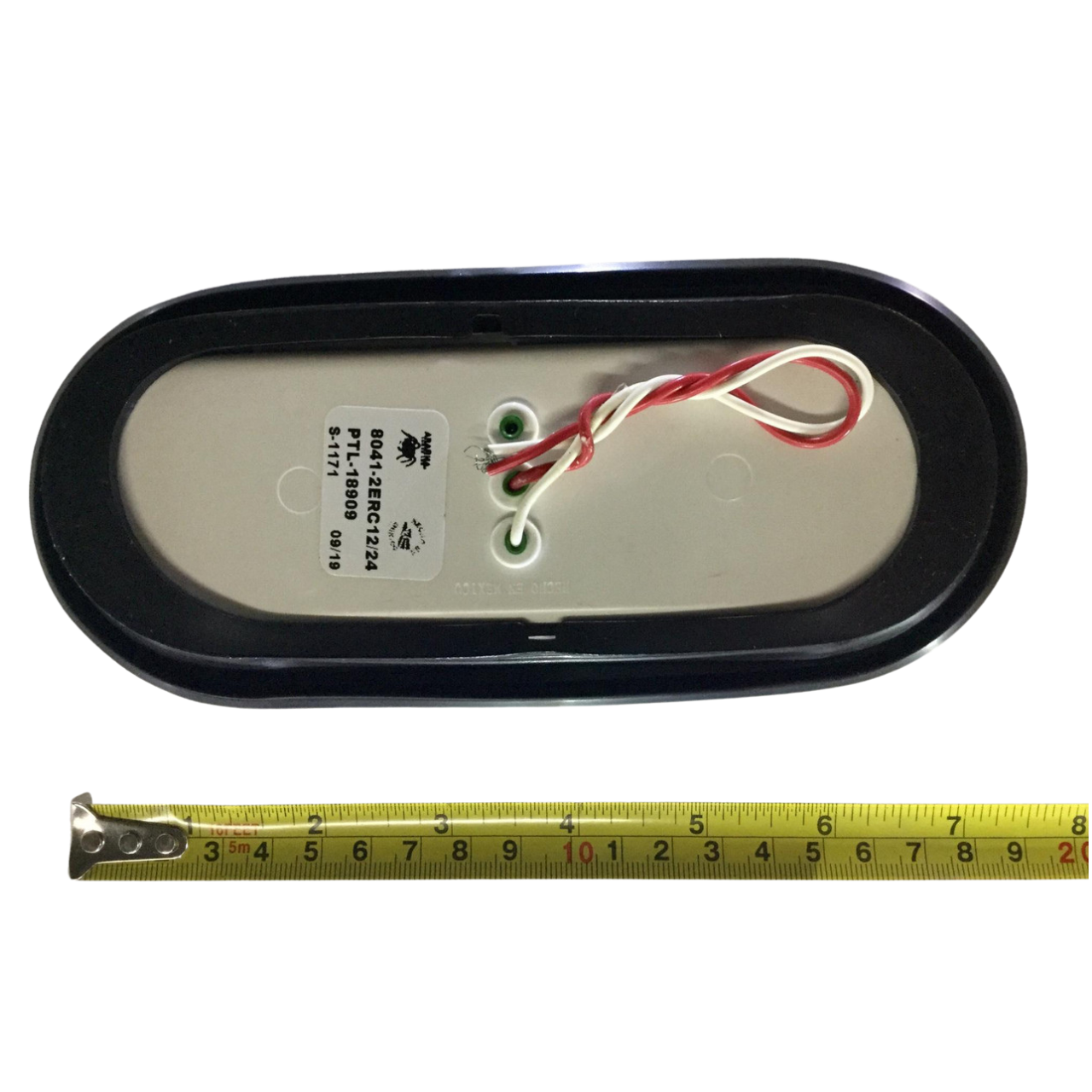 6" Oval Clear 20 LED Strobe, Turn, Back Up Reflex Light w/ Rubber Grommet 2 Wire Direct