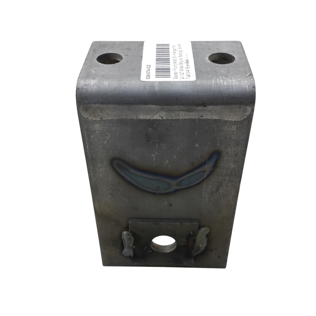 Dexter Front Weld On Hanger for 2-1/2" Wide Slipper Springs, 5-1/4" Top to Center 3/4" Eye Bolt