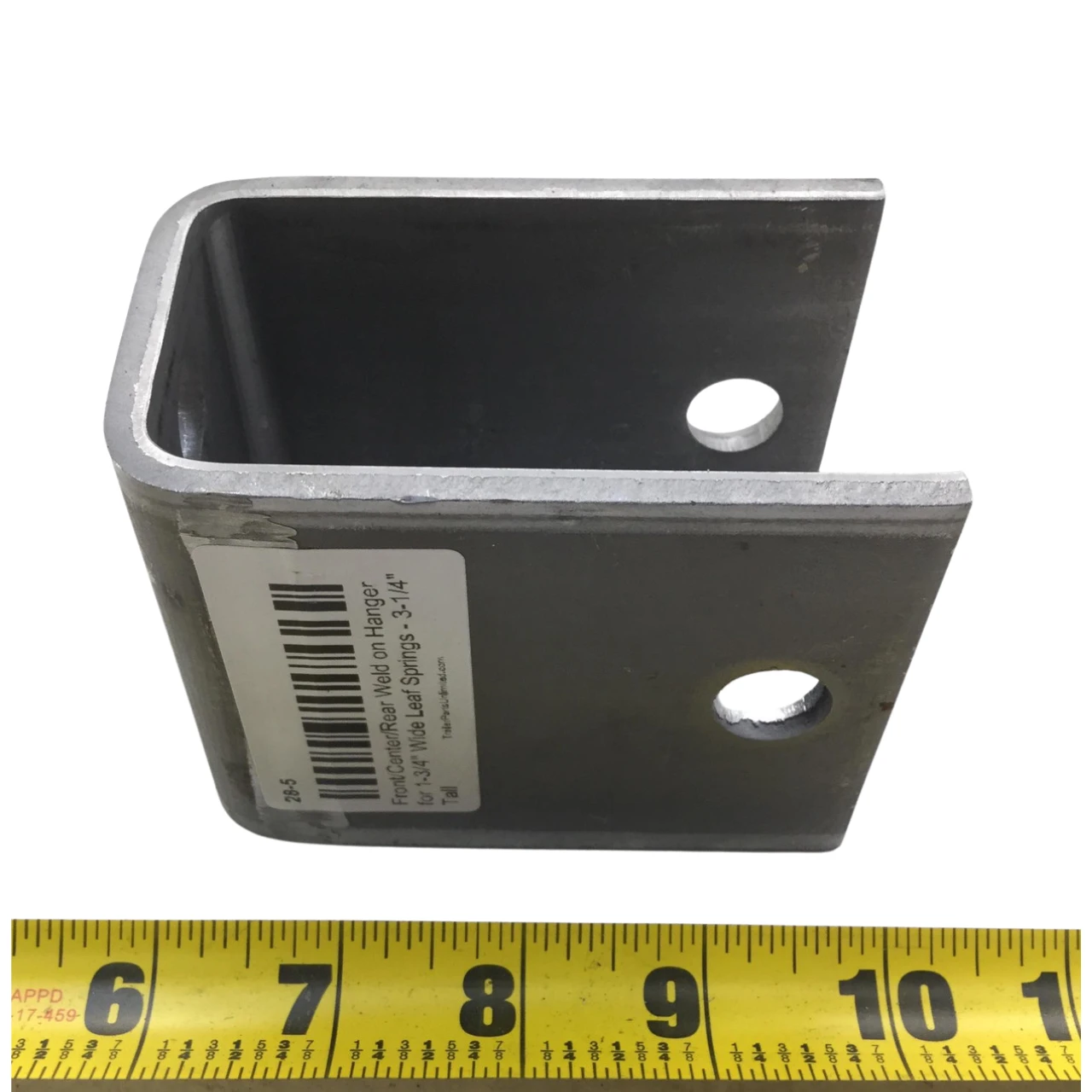 #25-5, Front/Center/Rear Weld on Hanger for 1-3/4" Wide Leaf Springs - 3-1/4" Tall