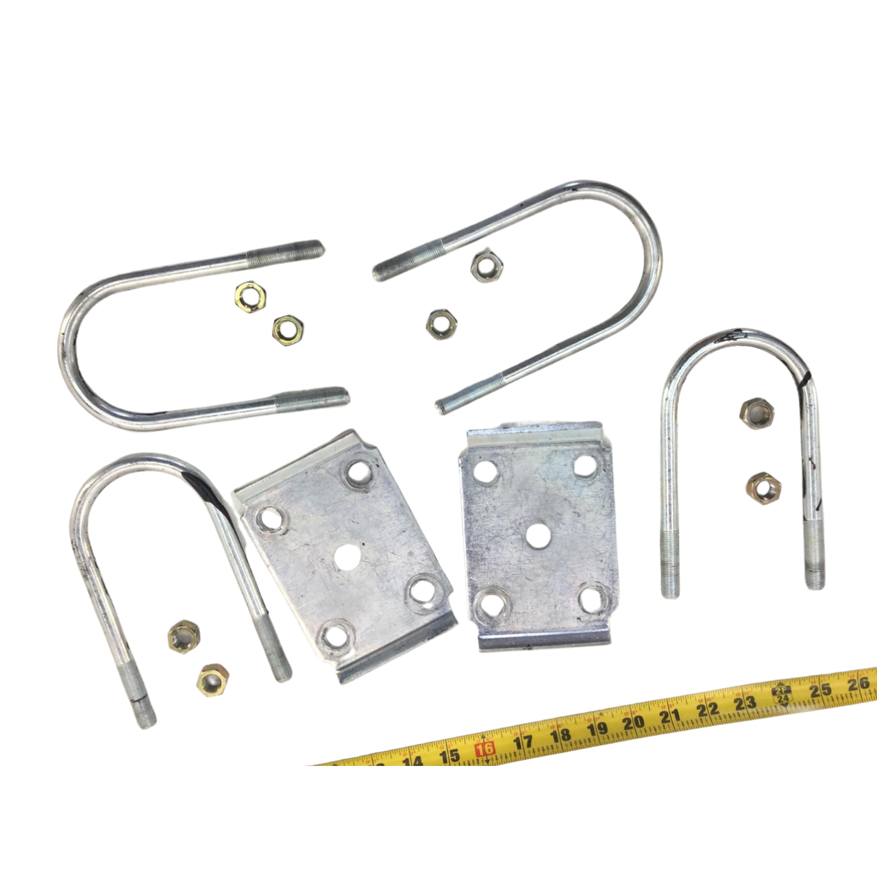 3"U-Bolt Kit -  Zinc Plated - Use With 3" Dia. Round Axles - One Kit Per Axle