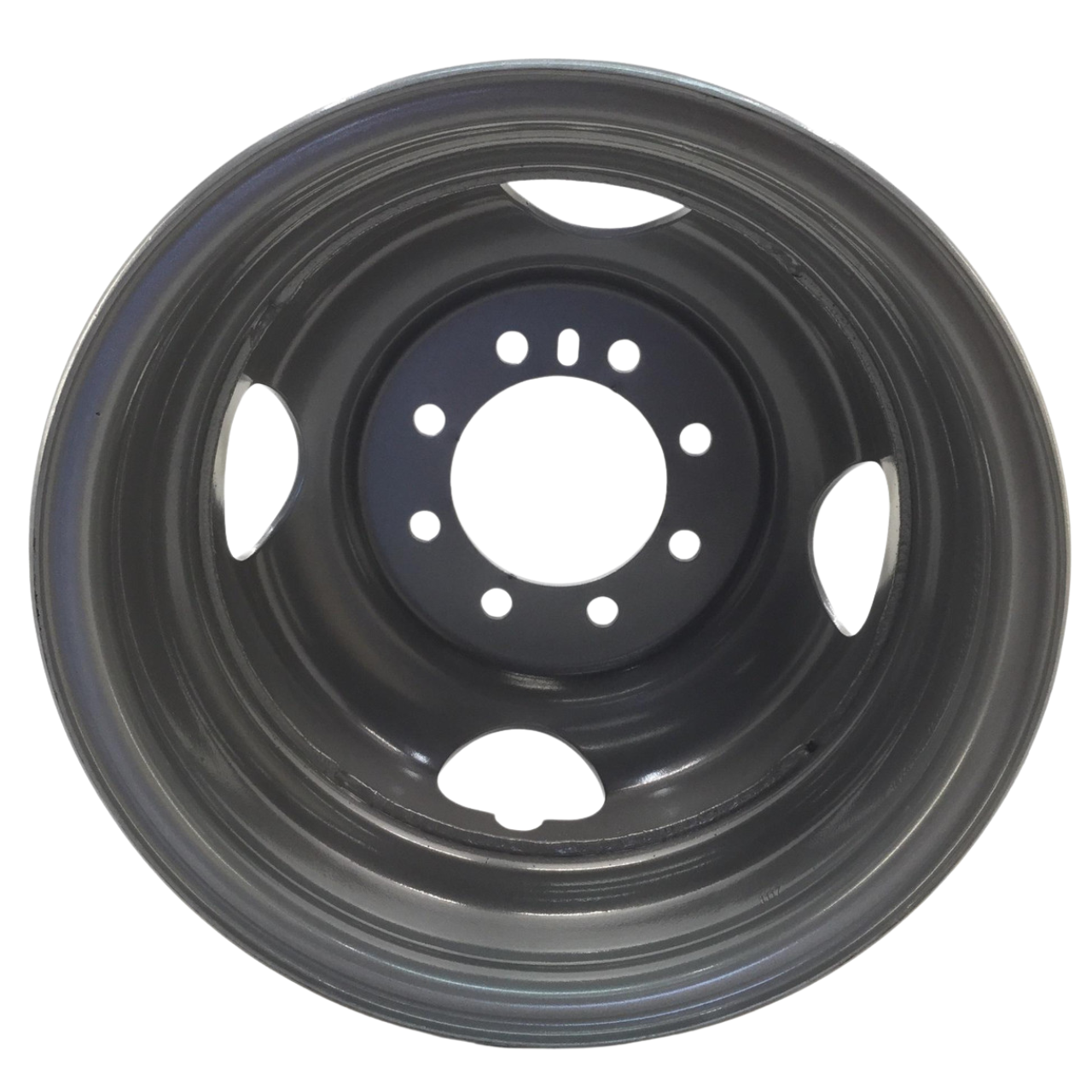 16" Silver Dual Wheel 8x6.5" - 4.88" Stud Piloted - 16" x 6" Rim (16SMDUAL4.88)