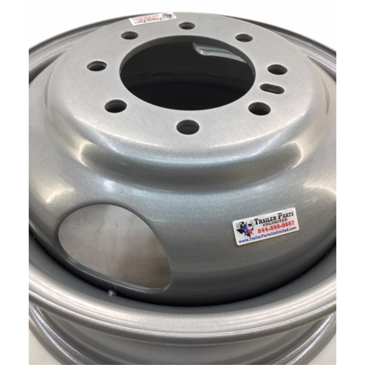 16" Silver Dual Wheel 8x6.5" - 4.88" Stud Piloted - 16" x 6" Rim (16SMDUAL4.88)