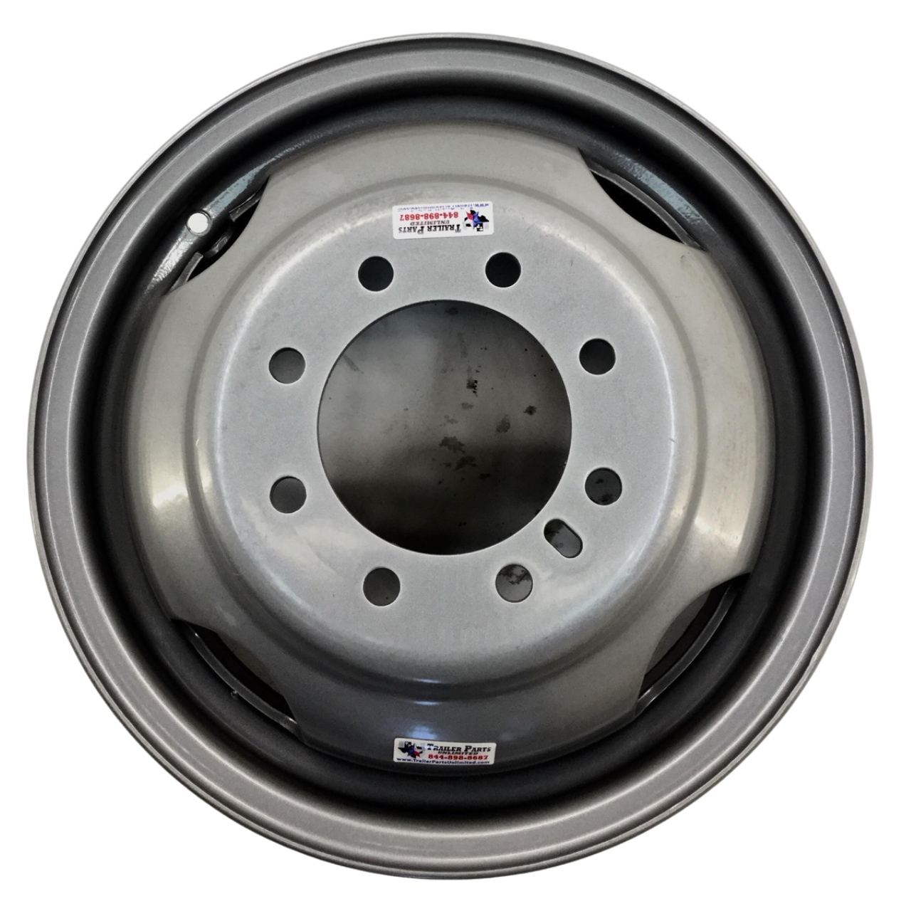  16" Silver Dual Wheel 8x6.5" - 4.75" Hub Piloted - 16" x 6" Rim
