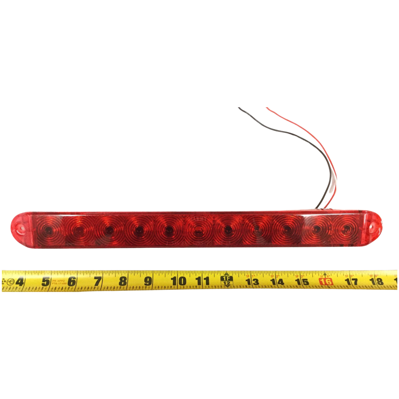 Red 3 LED Tri-bar ID Function (Low and High) - 15-1/2" L x 1-5/8" H x 5/8" D