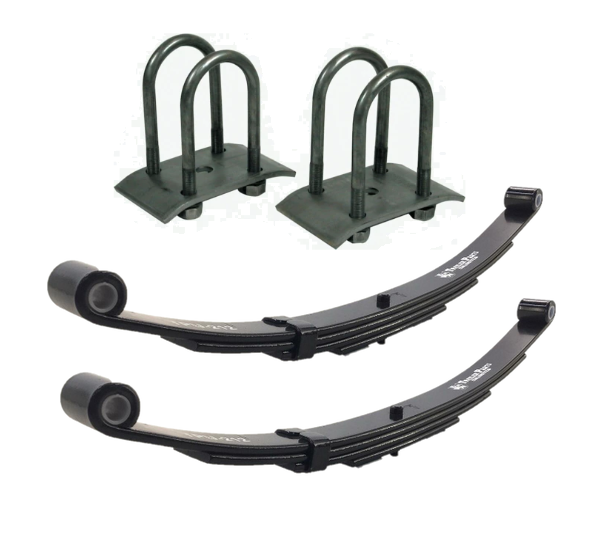 Single Trailer Double Eye Spring Suspension Kit for 2-3/8" Tube - 3,500 lbs Axles