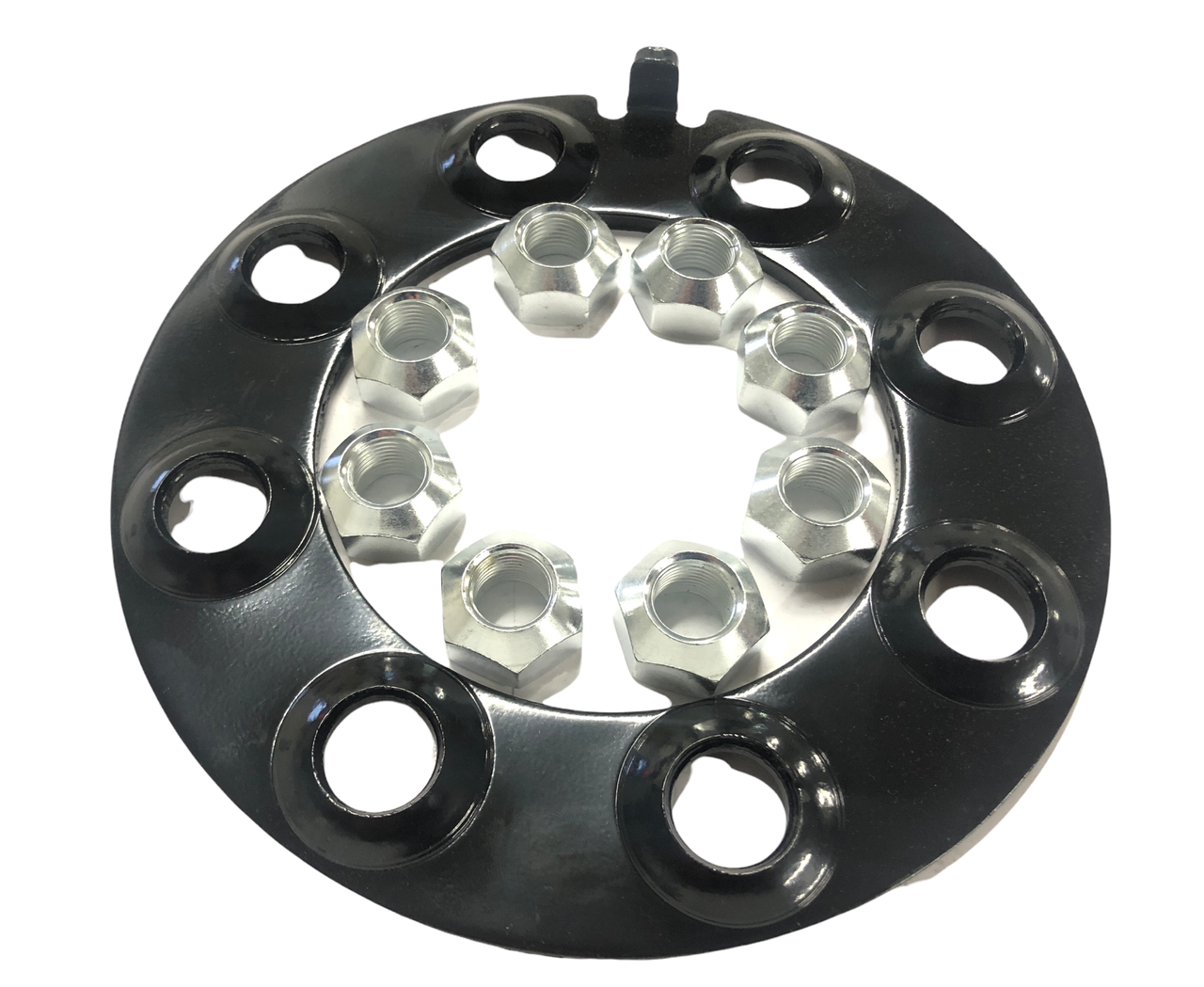 Wheel Retaining Tension Ring 8k to 12k Axles w/ (8) 5/8" Cone Nuts