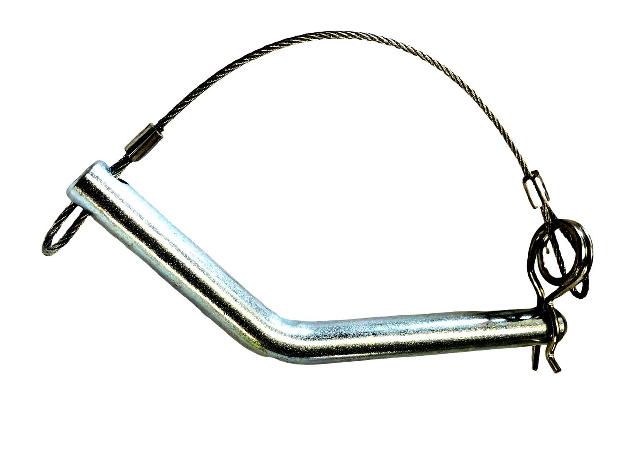 Jack Gooseneck Coupler Pin 3/4" Dia. w/ 12" Steel Lanyard and Clip