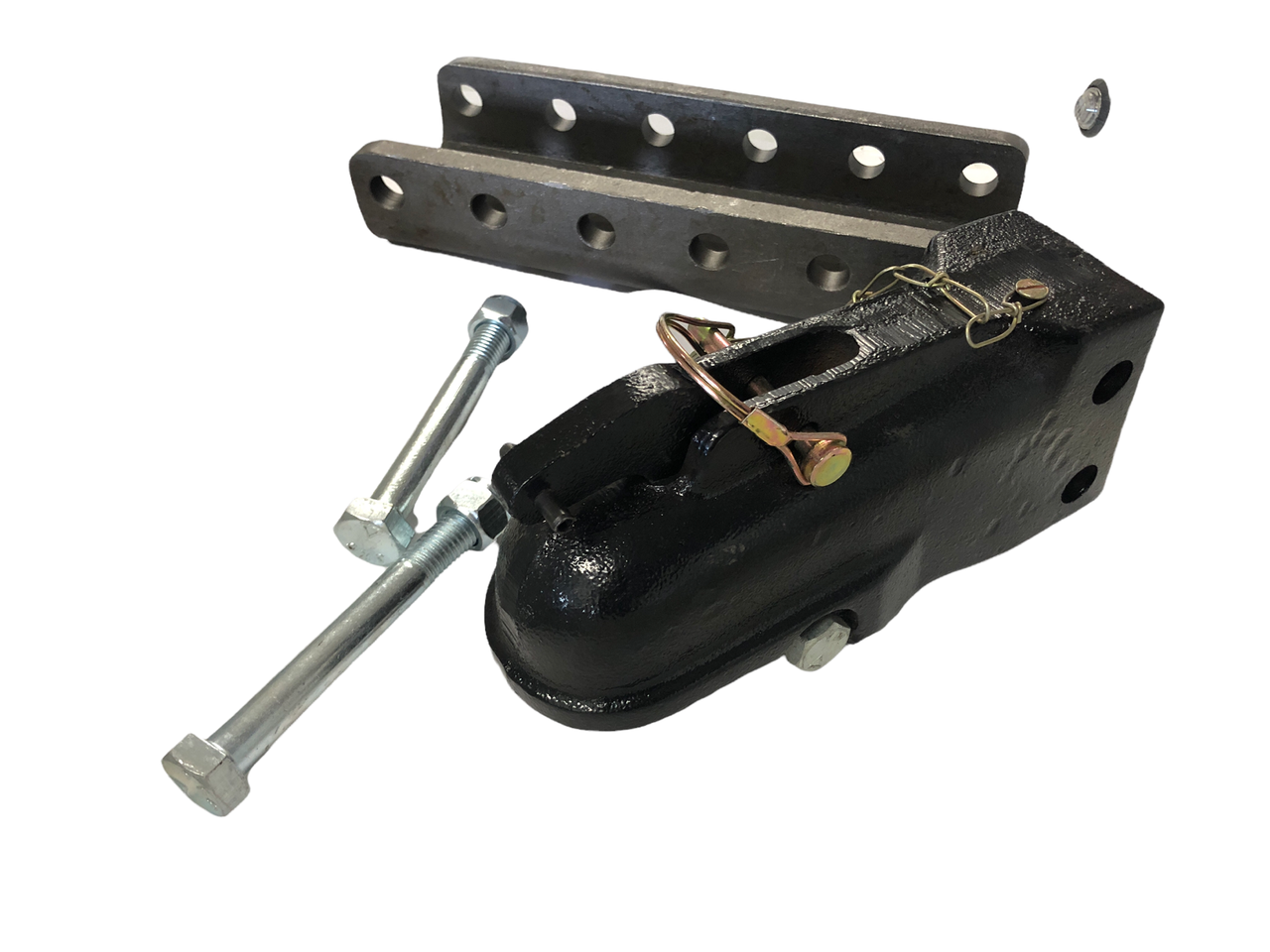 2-5/16" Adjustable Coupler w/ Bolts and Heavy Duty 6 Hole Bracket 15k Cap.